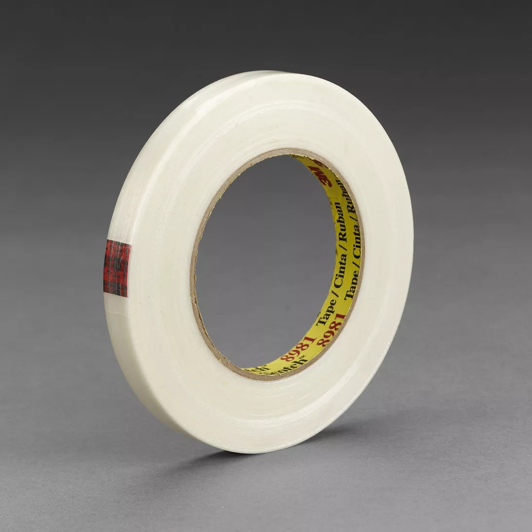Scotch® Filament Tape 8981, Clear, 18 mm x 55 m, 6.6 mil, 48 rolls per
case