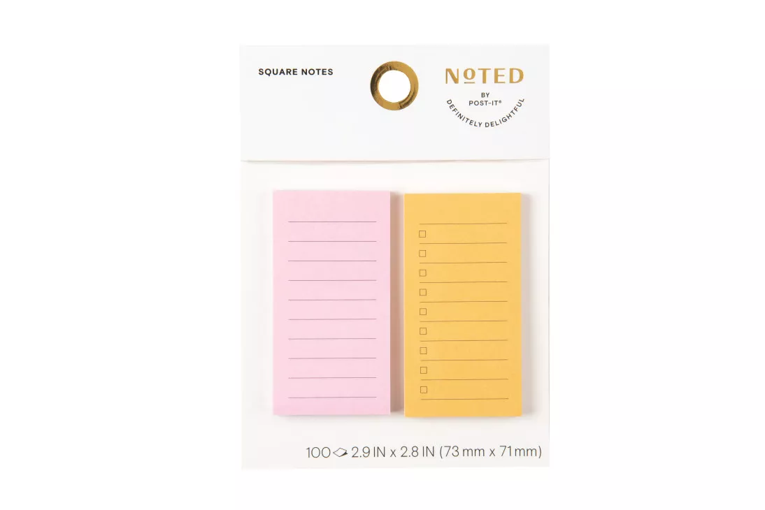 Post-it® Printed Notes NTD5-DUO-WM, 1.4 in x 2.8 in (35 mm x 71 mm)