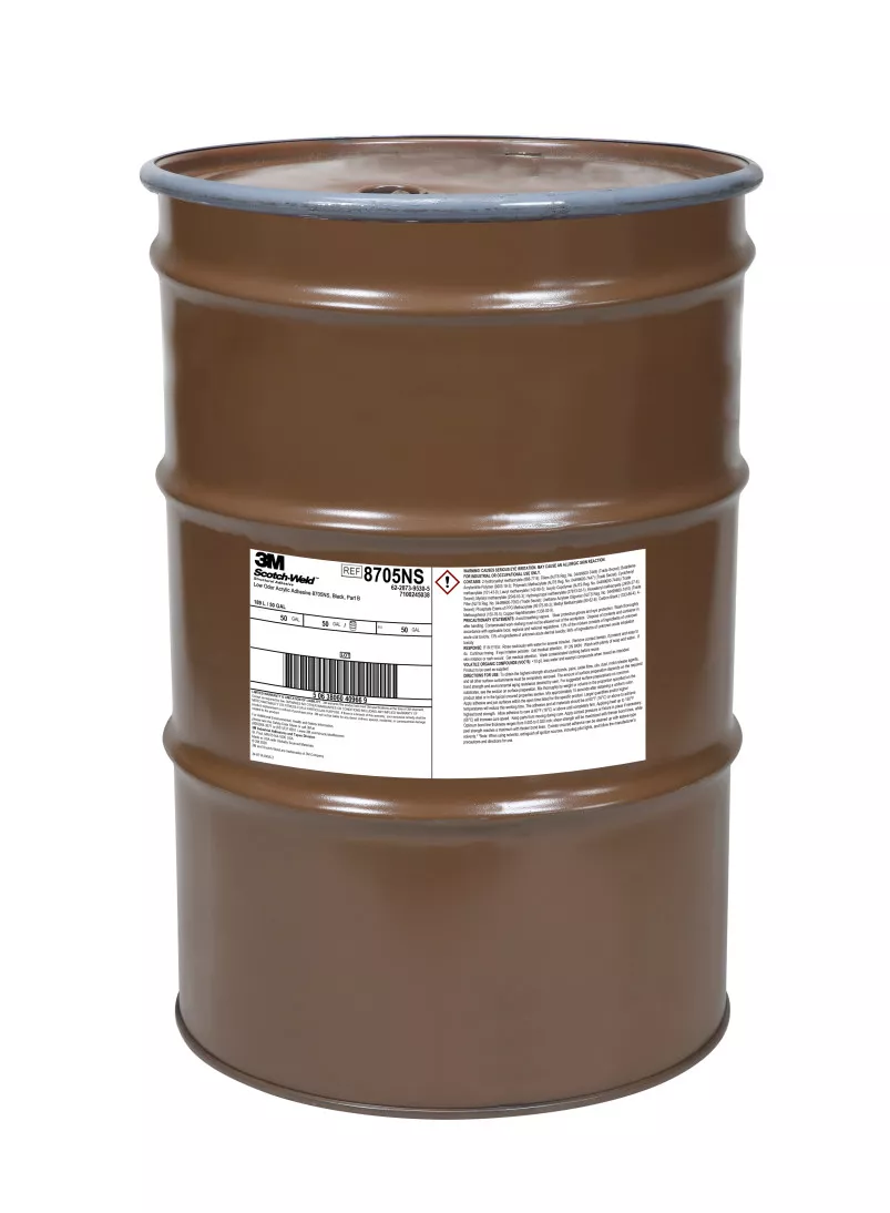 3M™ Scotch-Weld™ Low Odor Acrylic Adhesive 8705NS, Black, Part B, 55 Gallon Drum (Net 50 gal)