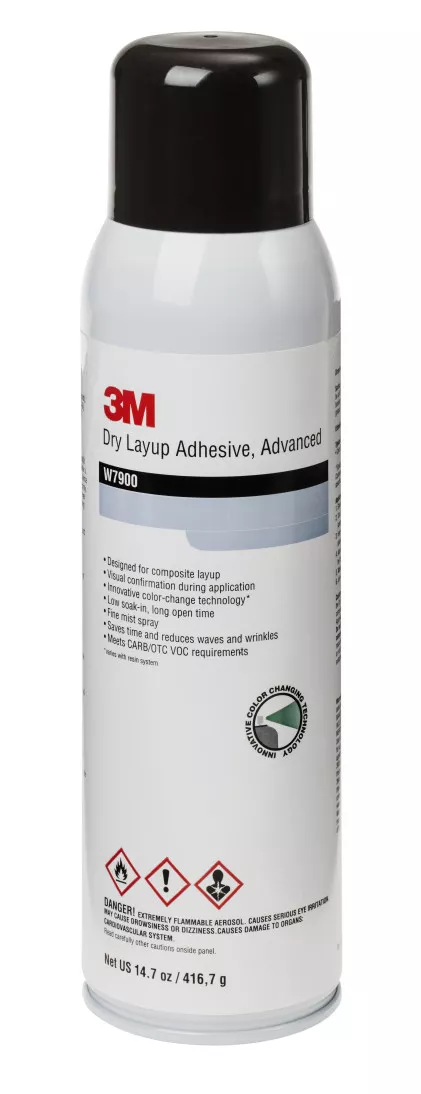 3M™ Dry Layup Adhesive 2.0 W7900, color-change technology, 18.93 Liter,
1 pail /Case