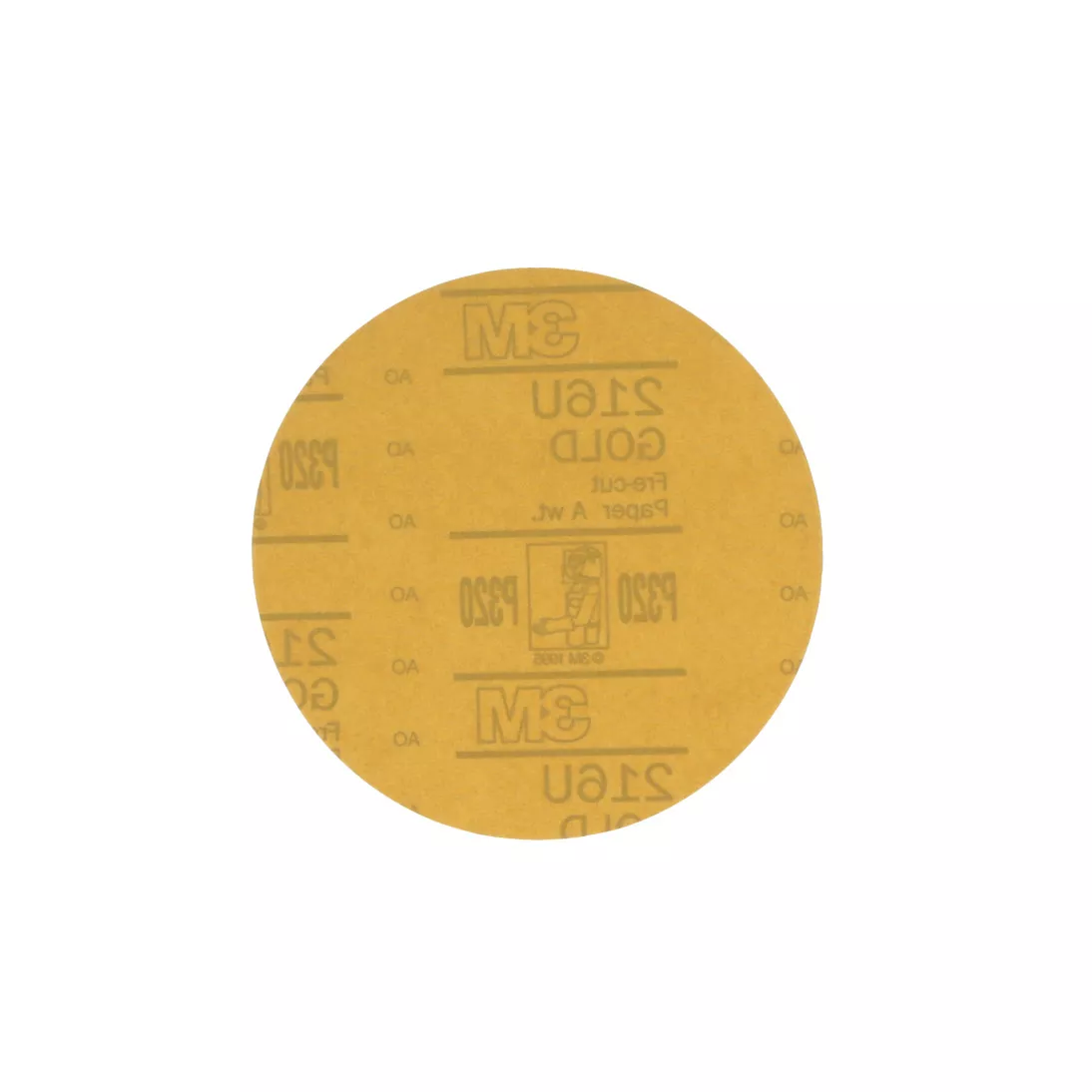 3M™ Hookit™ Gold Disc 216U 00975, 6 in, P320, 100 Discs/Carton, 4 Cartons/Case