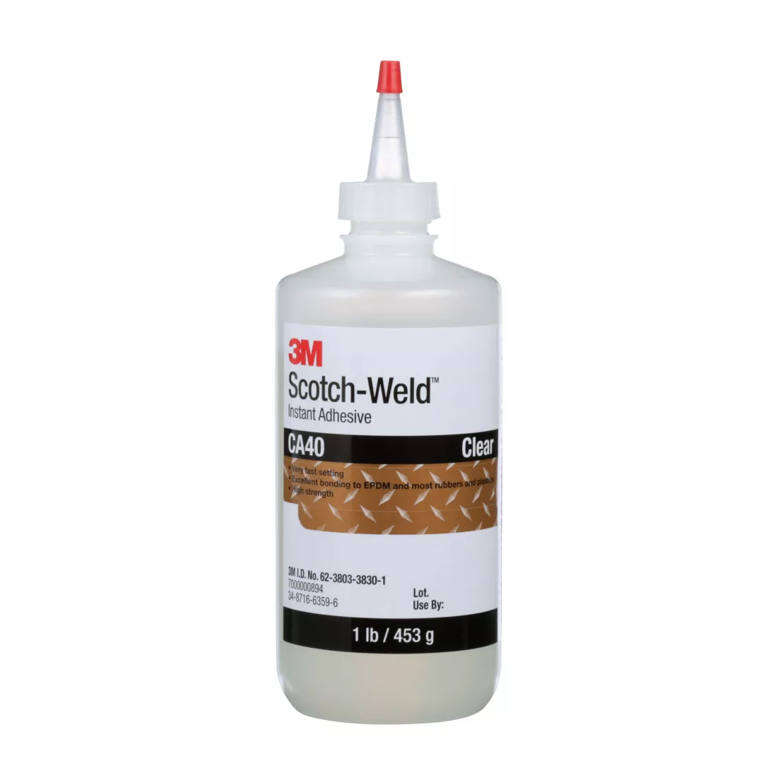 3M™ Scotch-Weld™ Instant Adhesive CA40, Clear, 1 Pound Bottle, 1/case