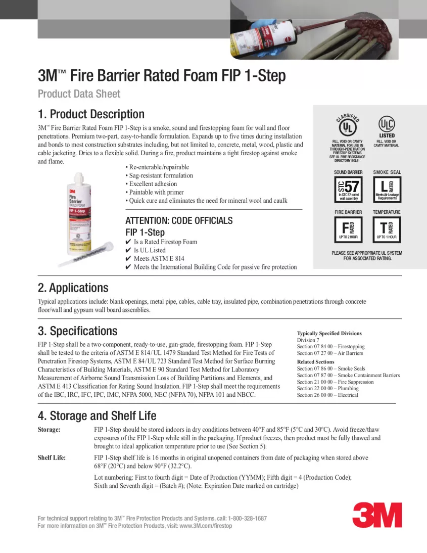 3M™ Fire Barrier Rated Foam FIP 1-Step, Nozzles, (12/bag) 5 bags/case