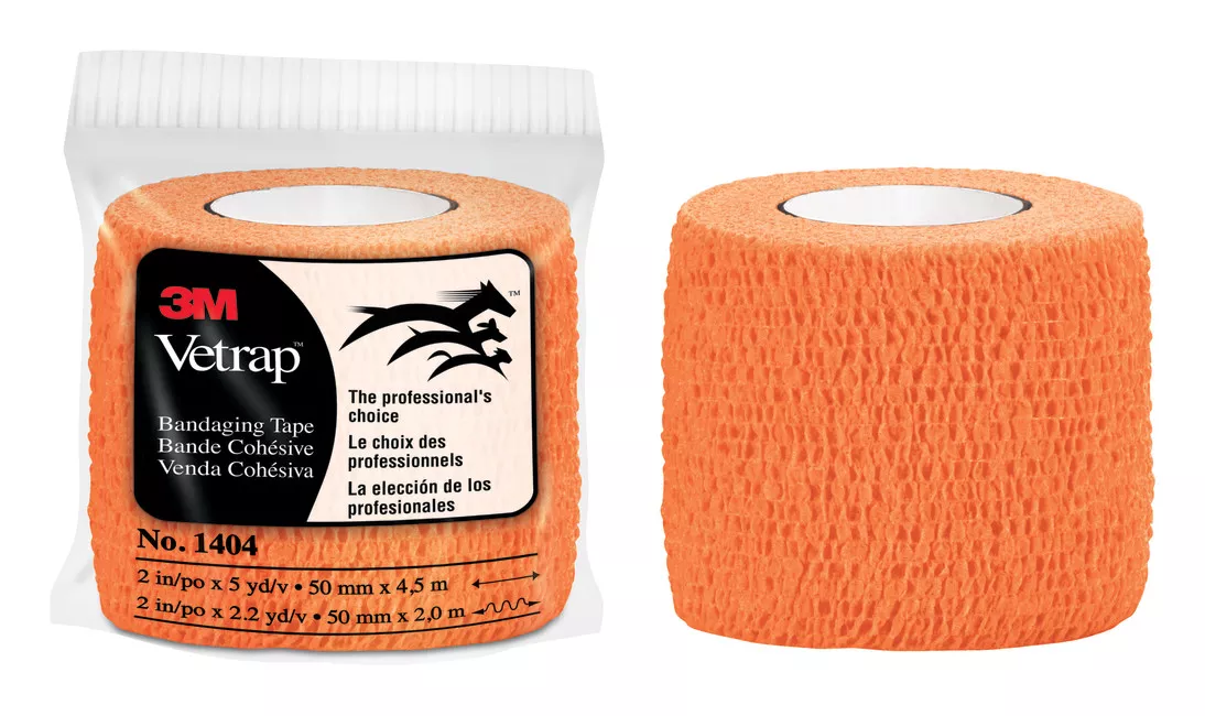 3M™ Vetrap™ Bandaging Tape Bulk Pack, 1404BO Bulk Bright Orange