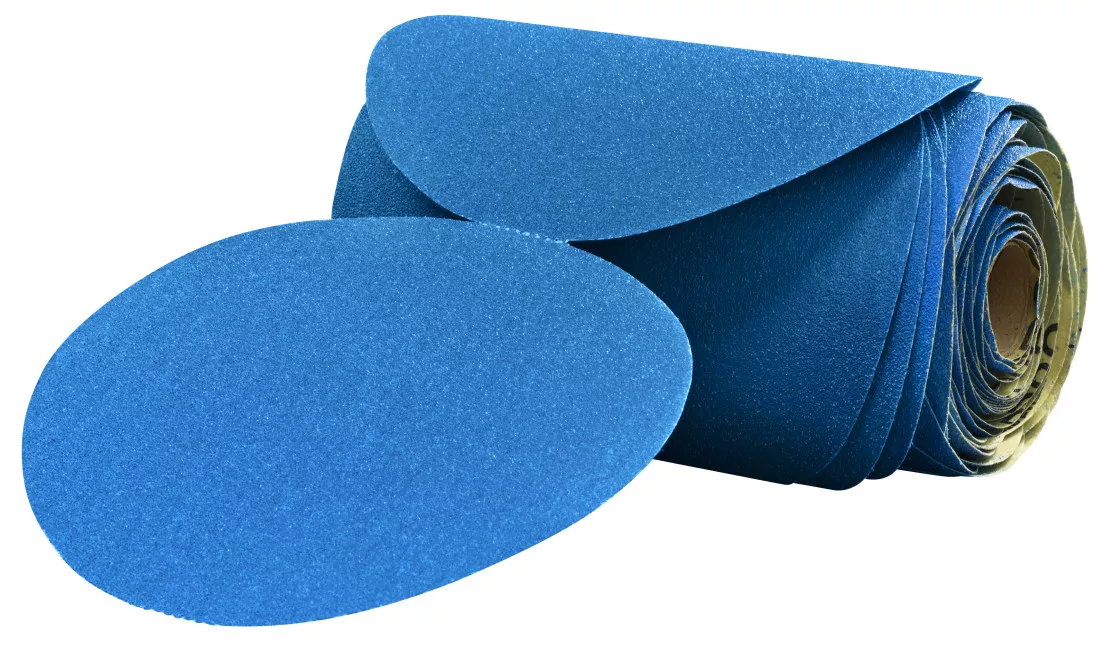 3M™ Stikit™ Blue Abrasive Disc Roll 321U, 36208, 6 in, 240 grade, 100 discs per roll, 5 rolls per case