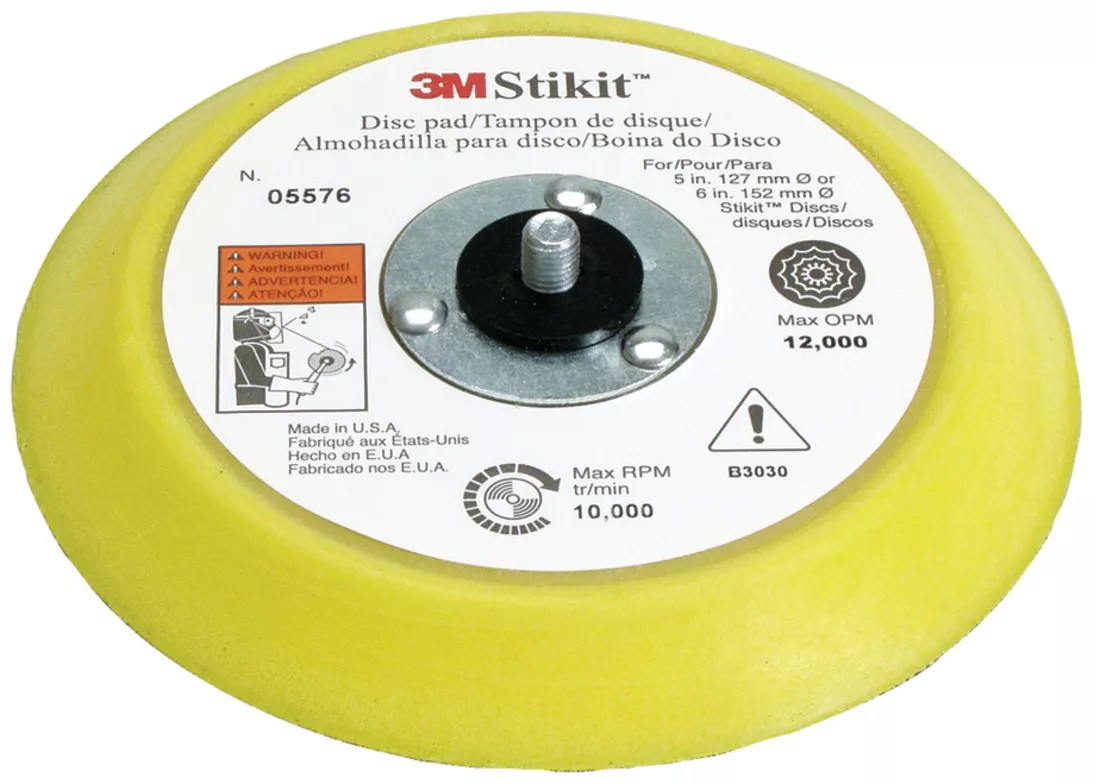 3M™ Stikit™ Disc Pad 05576, Blue, 6 in x 3/4 in 5/16-24 External, 10 per
case