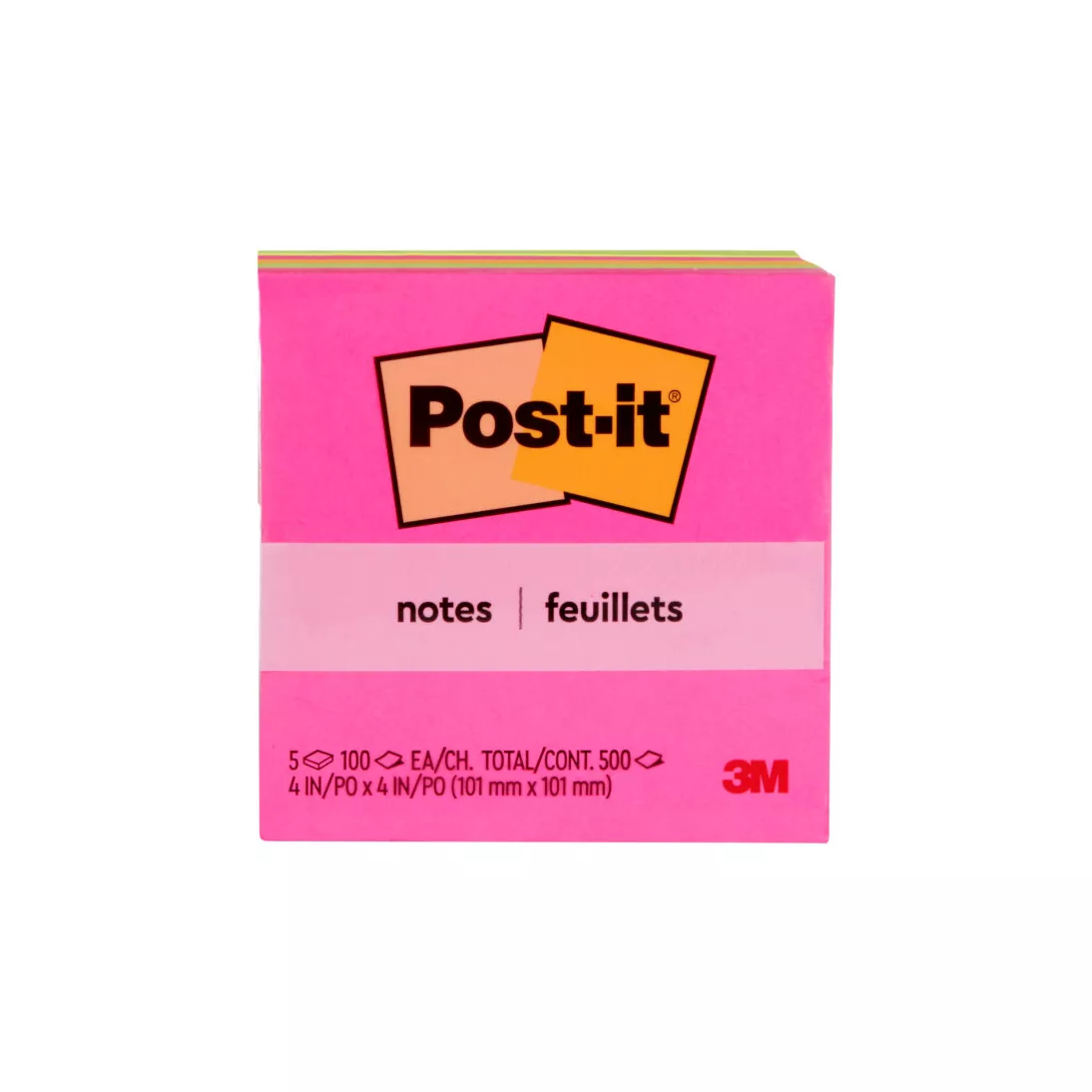 Post-it® Notes 675-5LAN, 4 In X 4 In (101 mm X 101 mm)