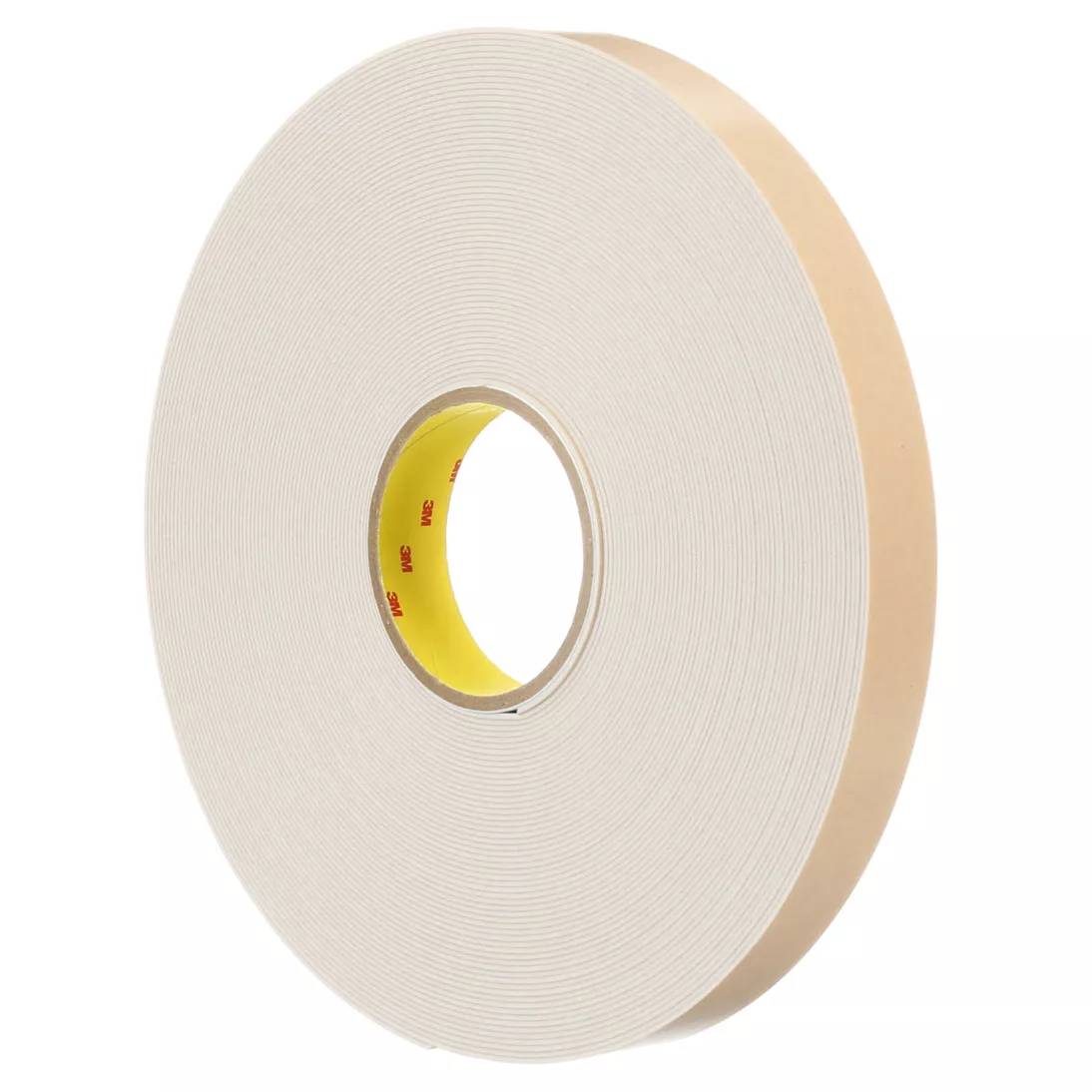 3M™ Double Coated Polyethylene Foam Tape 4496W, White, 1 1/2 in x 36 yd,
62 mil, 6 rolls per case