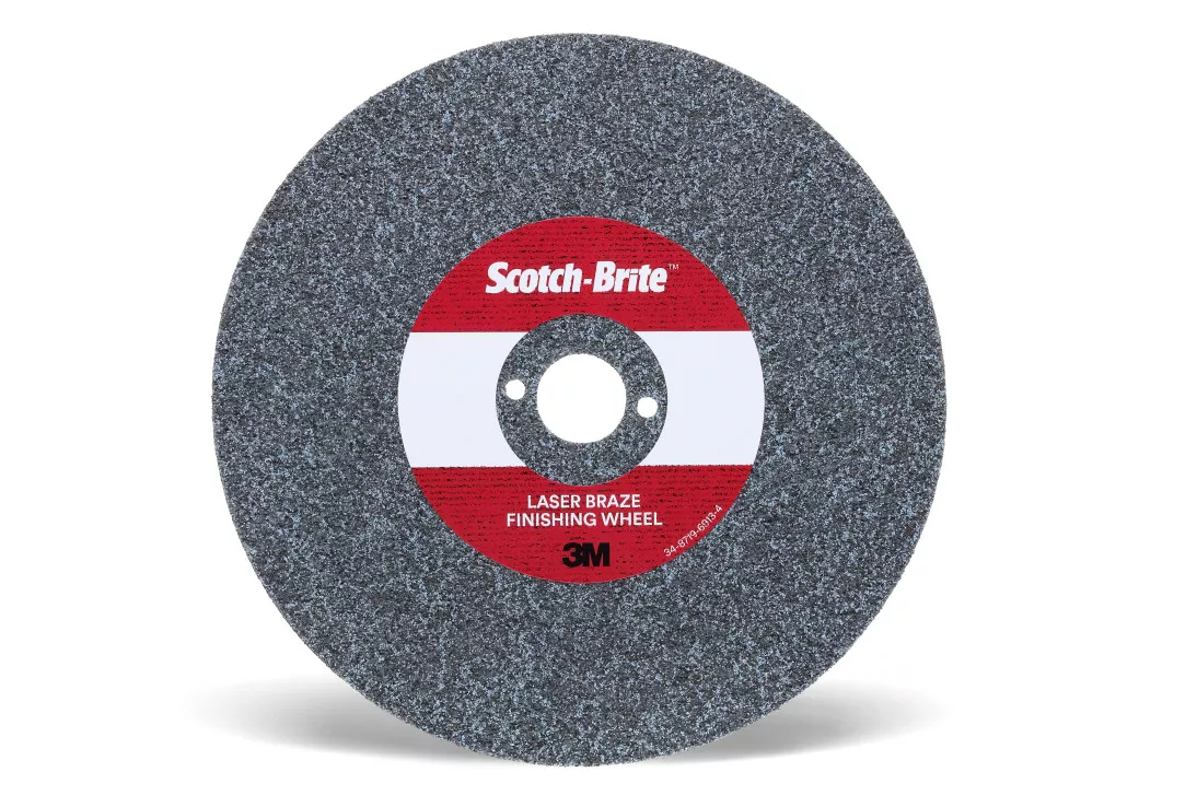 Scotch-Brite™ Laser Braze Finishing Wheel, 8 in x 3.5mm x 1 in, 10
ea/Case