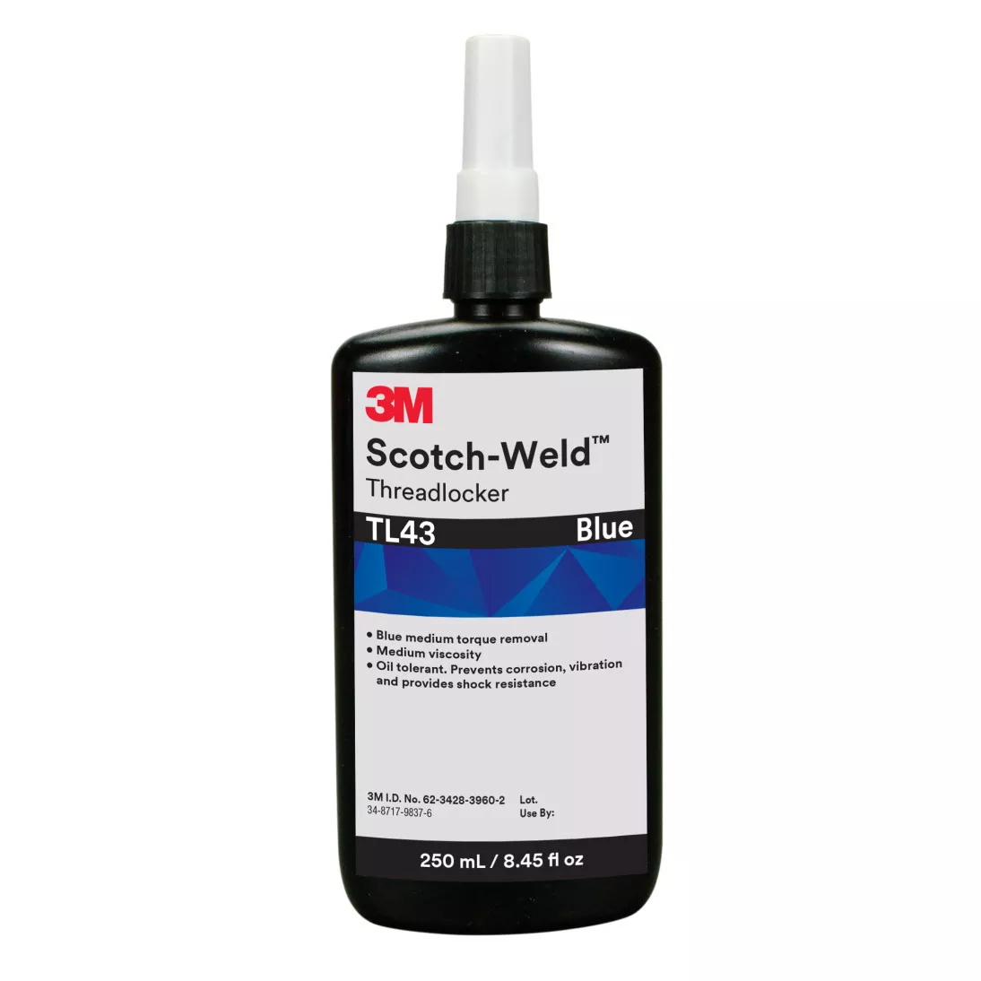 3M™ Scotch-Weld™ Threadlocker TL43, Blue, 250 mL Bottle, 2/case
