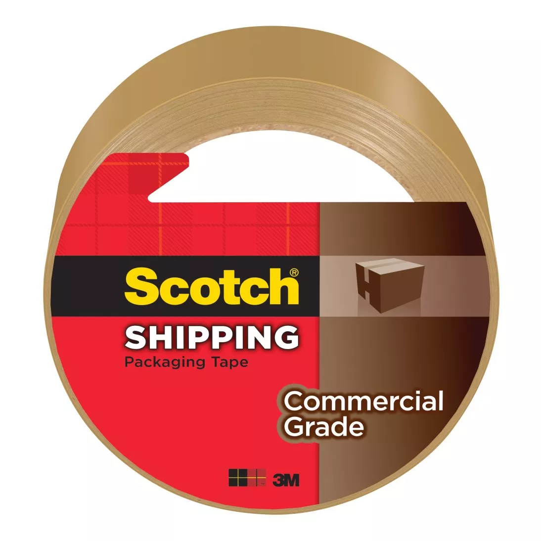 Scotch® Commercial Grade Shipping Packaging Tape 3750T, 1.88 in x 54.6
yd (48 mm x 50 m) Tan