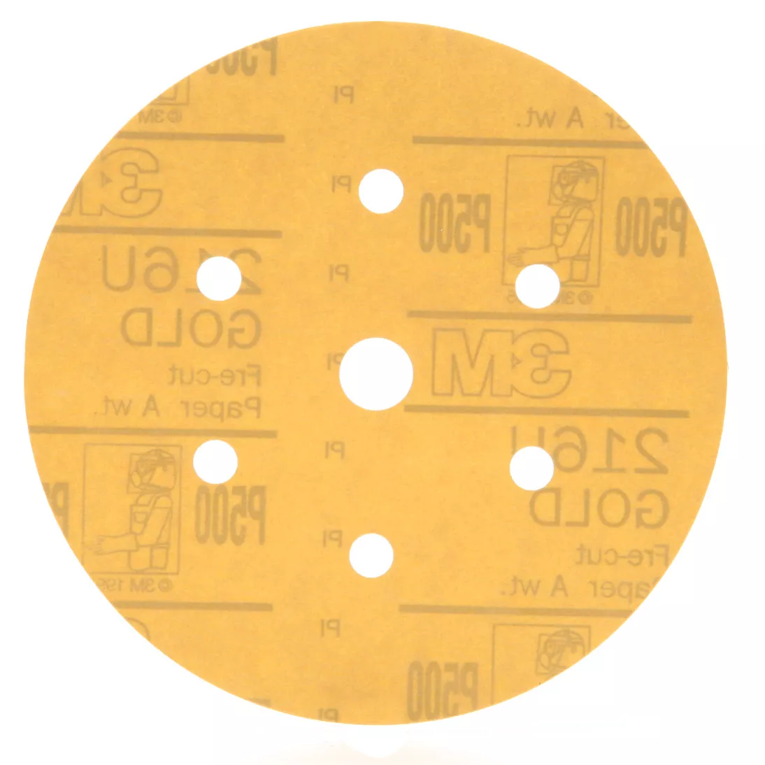 3M™ Hookit™ Gold Disc Dust Free 216U 01072, 6 in, P500, 100 Discs/Carton, 4 Cartons/Case