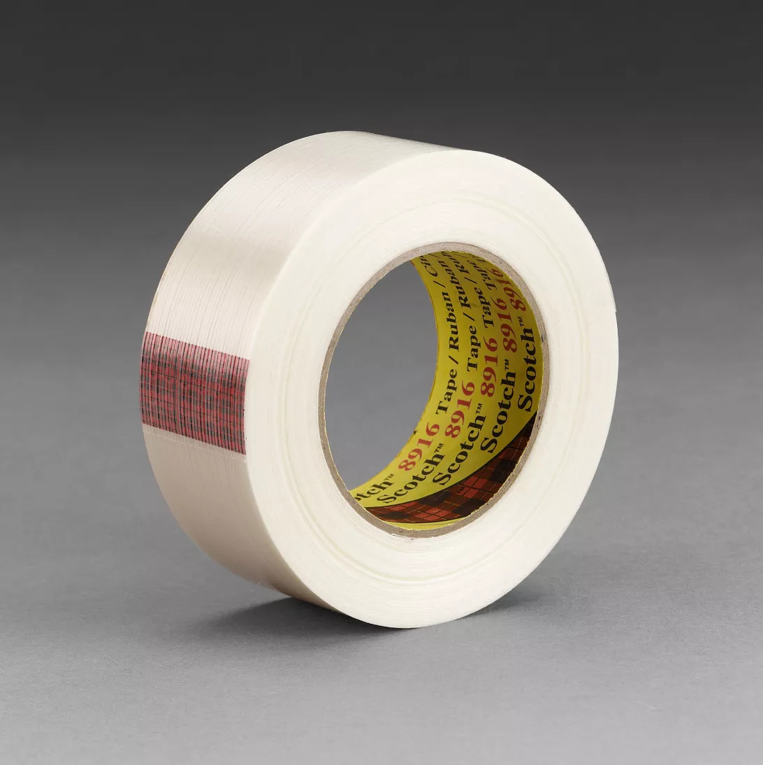 Scotch® Filament Tape Clean Removal 8916, Clear, 12 mm x 55 m, 6.8 mil,
6 mil, 72 rolls per case