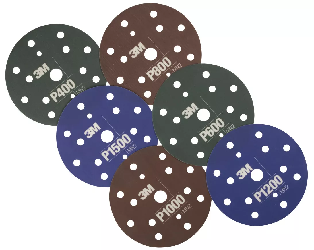 3M™ Hookit™ Flexible Abrasive Disc 270J, 34806, 6 in, P2000, 25 discs
per carton, 5 cartons per case