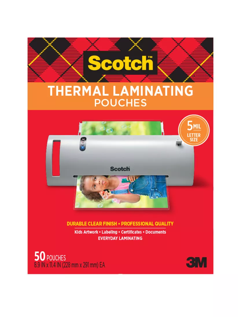 Scotch™ Thermal Pouches 5 mil TP5854-50, 8.9 in x 11.4 in (228 mm x 291 mm)