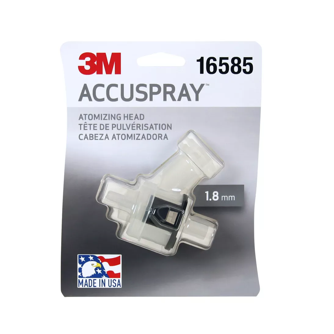 3M™ Accuspray™ Atomizing Head, 16585, Clear, 1.8 mm, 10 per case