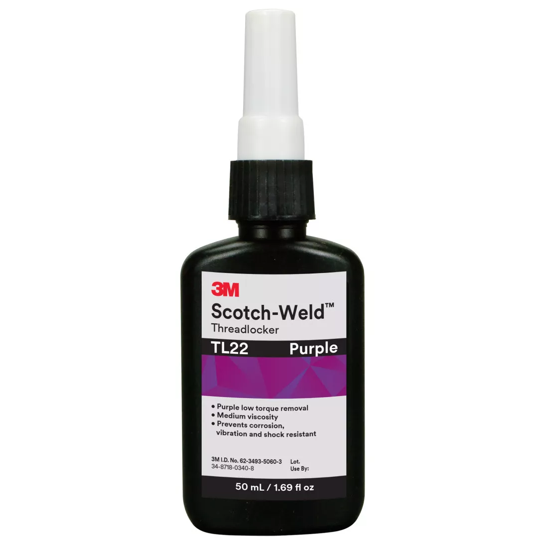 3M™ Scotch-Weld™ Threadlocker TL22, Purple, 50 mL Bottle, 10/case