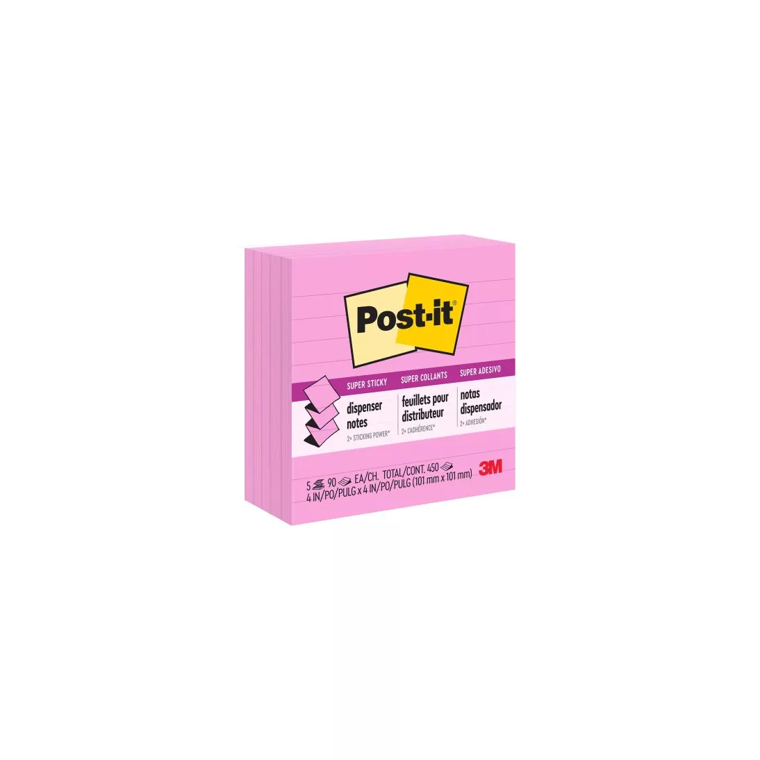 Post-it® Super Sticky Pop-up Notes R440-NPSS, 4 in x 4 in (101 mm x 101
mm)