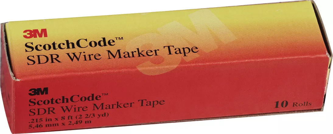3M™ Wire Marker Tape Numbers SDR-50-59, 50 Rolls/Case