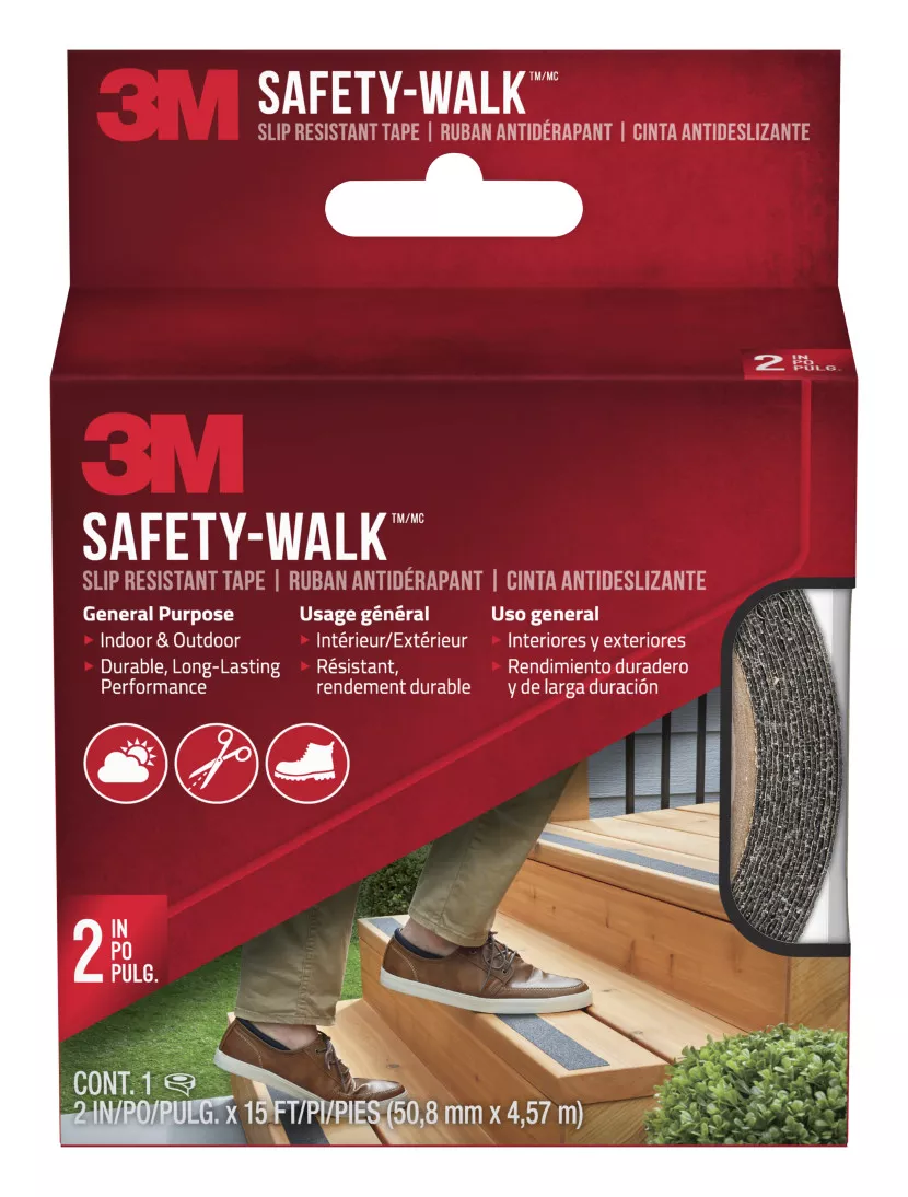 3M™ Safety-Walk™ Slip Resistant Tape, 610B-R2X180, Black, 2 in x 15 ft