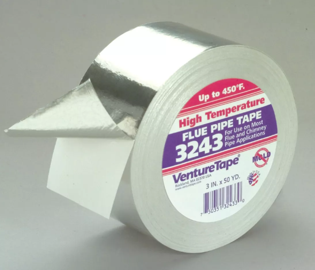 3M™ Venture Tape™ High Temperature Aluminum Foil Tape 3243, Silver, 72
mm x 45.7 m, 3.5 mil, 16 rolls per case