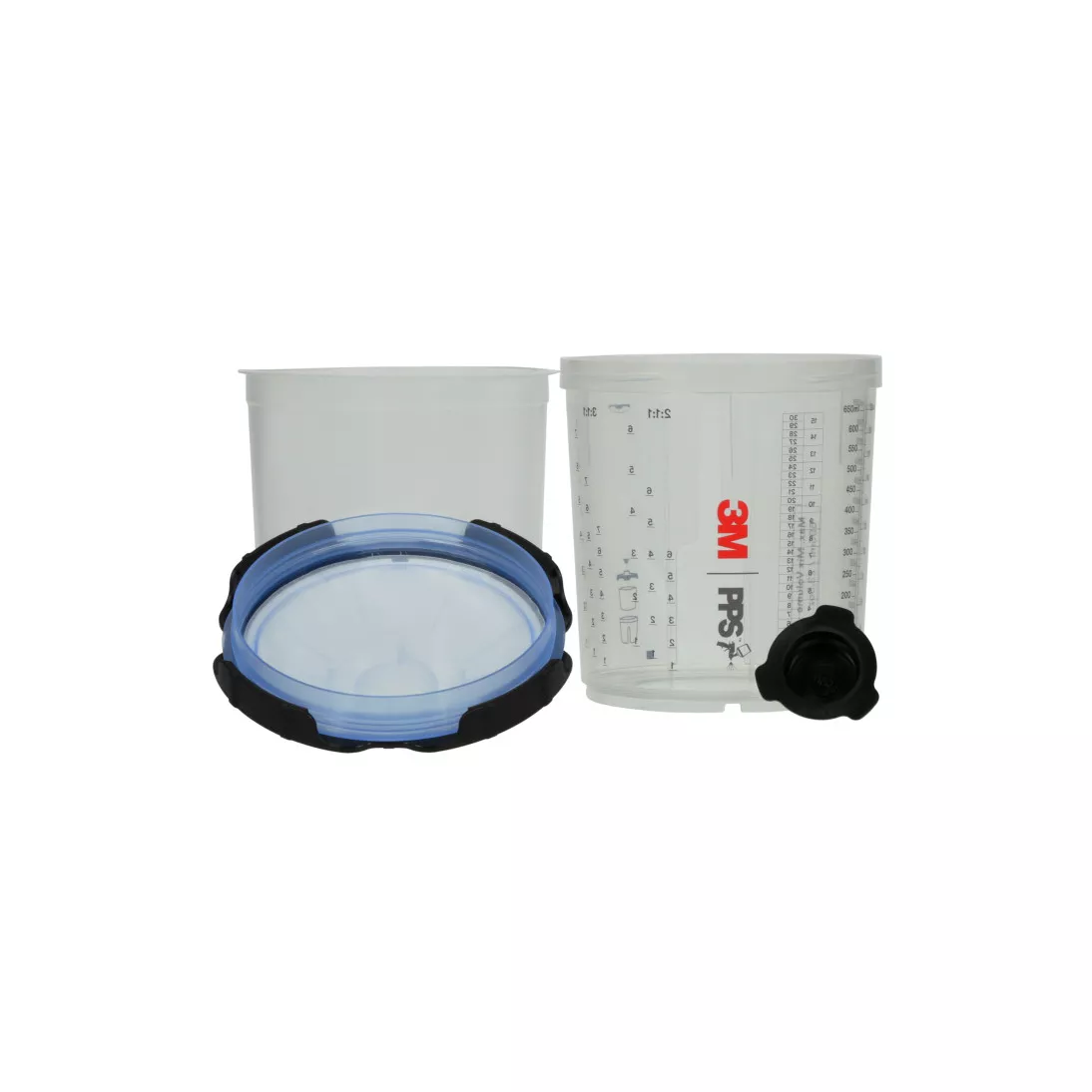3M™ PPS™ Series 2.0 Spray Cup System Kit, 26301, Standard (22 fl oz, 650
mL), 125u Micron Filter, 1 kit per case