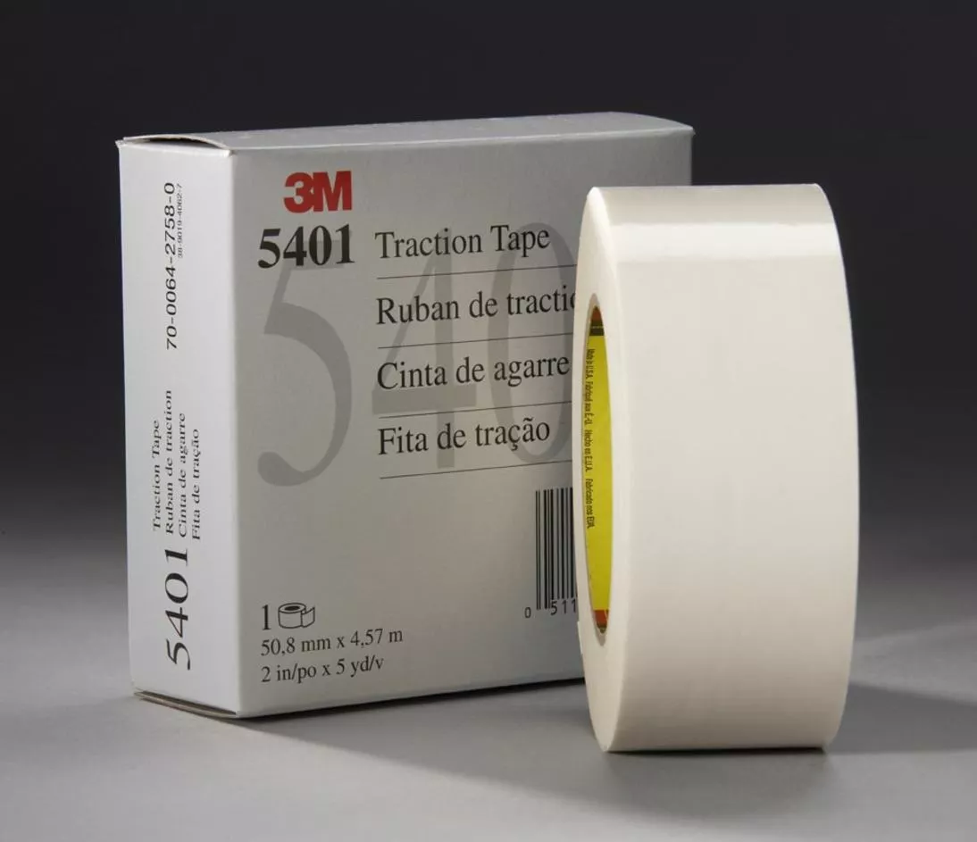3M™ Traction Tape 5401, Tan, 50.8 mm x 32.9 m, 9.3 mil, 3 Rolls/Case, Boxed