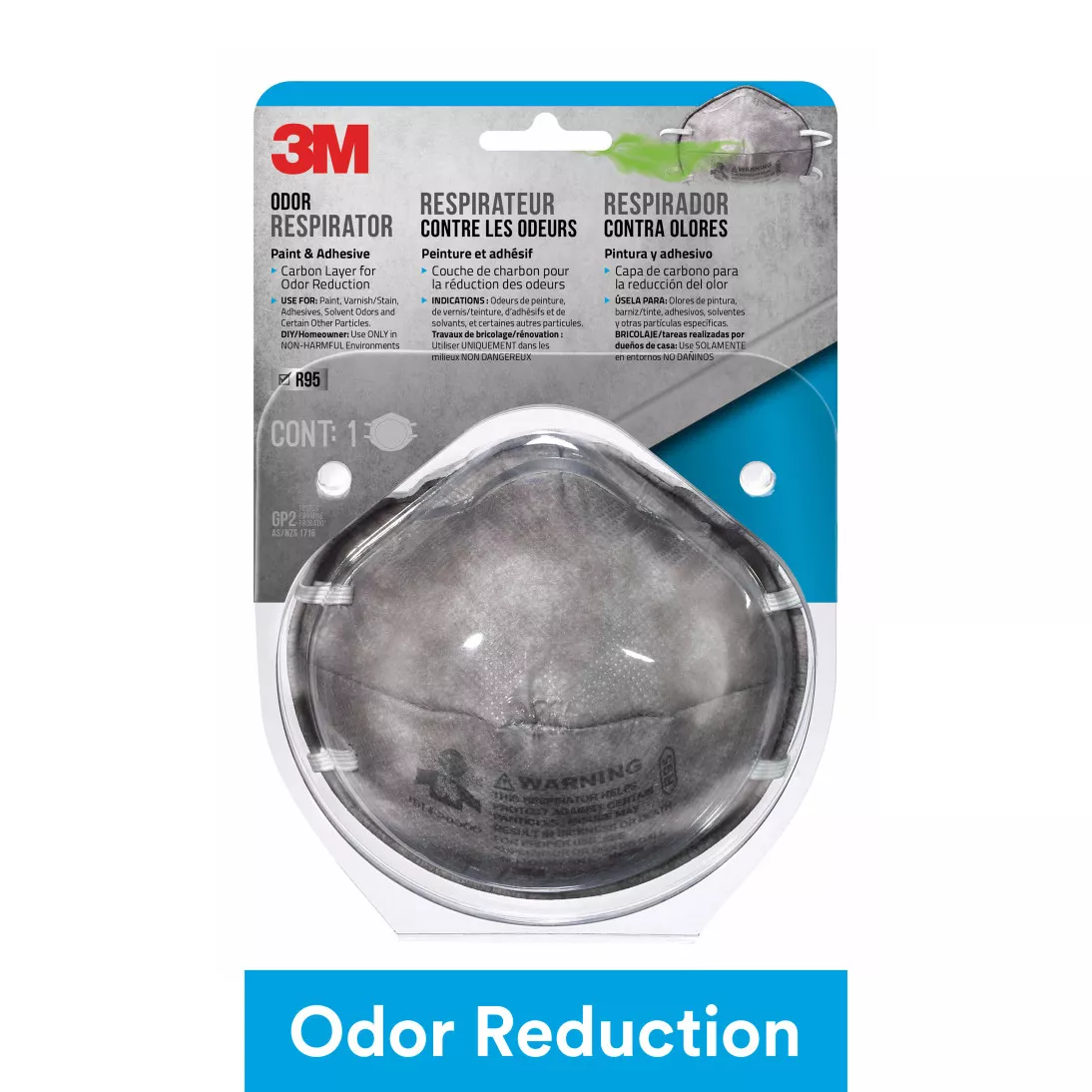 3M™ Paint Odor Respirator, 8247P1-C, 1 each/pack, 6 packs/case