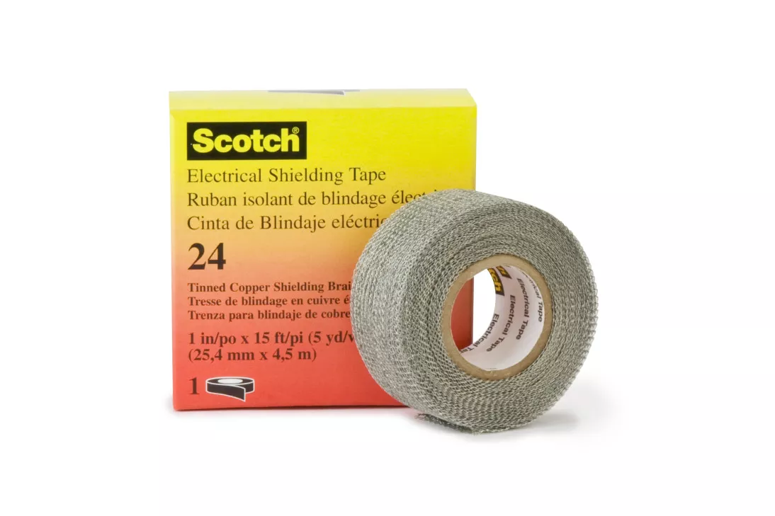 Scotch® Electrical Shielding Tape 24, 1 in x 15 ft (25 mm x 4,6 m), 50
/Case