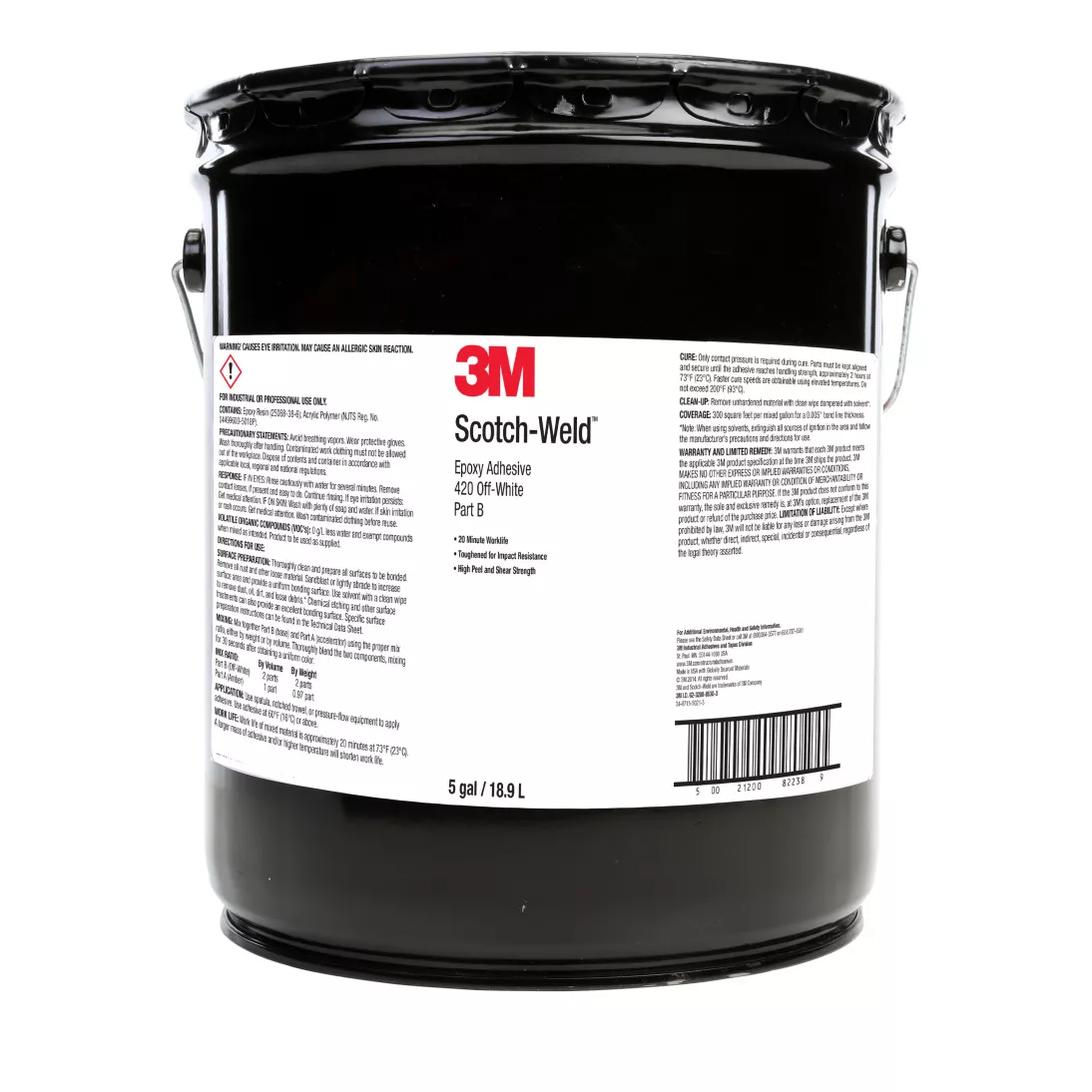 3M™ Scotch-Weld™ Epoxy Adhesive 420, Off-White, Part B, 5 Gallon Drum
(Pail)
