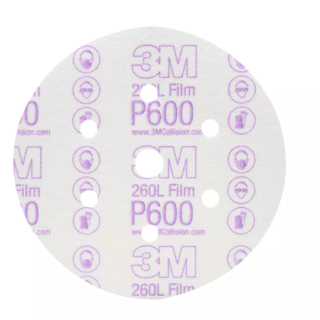 3M™ Hookit™ Finishing Film Abrasive Disc 260L, 01071, 6 in, Dust Free,
P600, 100 discs per carton, 4 cartons per case