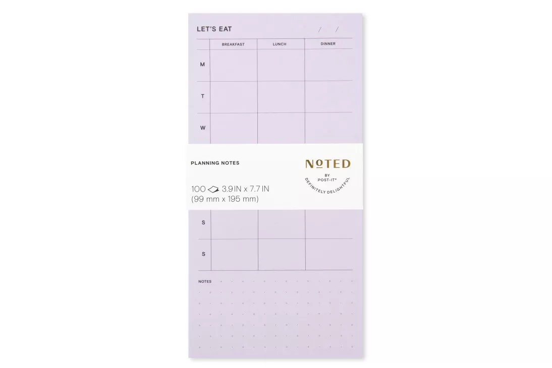 Post-it® Printed Notes NTD-48-LIL, 3.9 in x 7.7 in (99 mm x 195 mm)