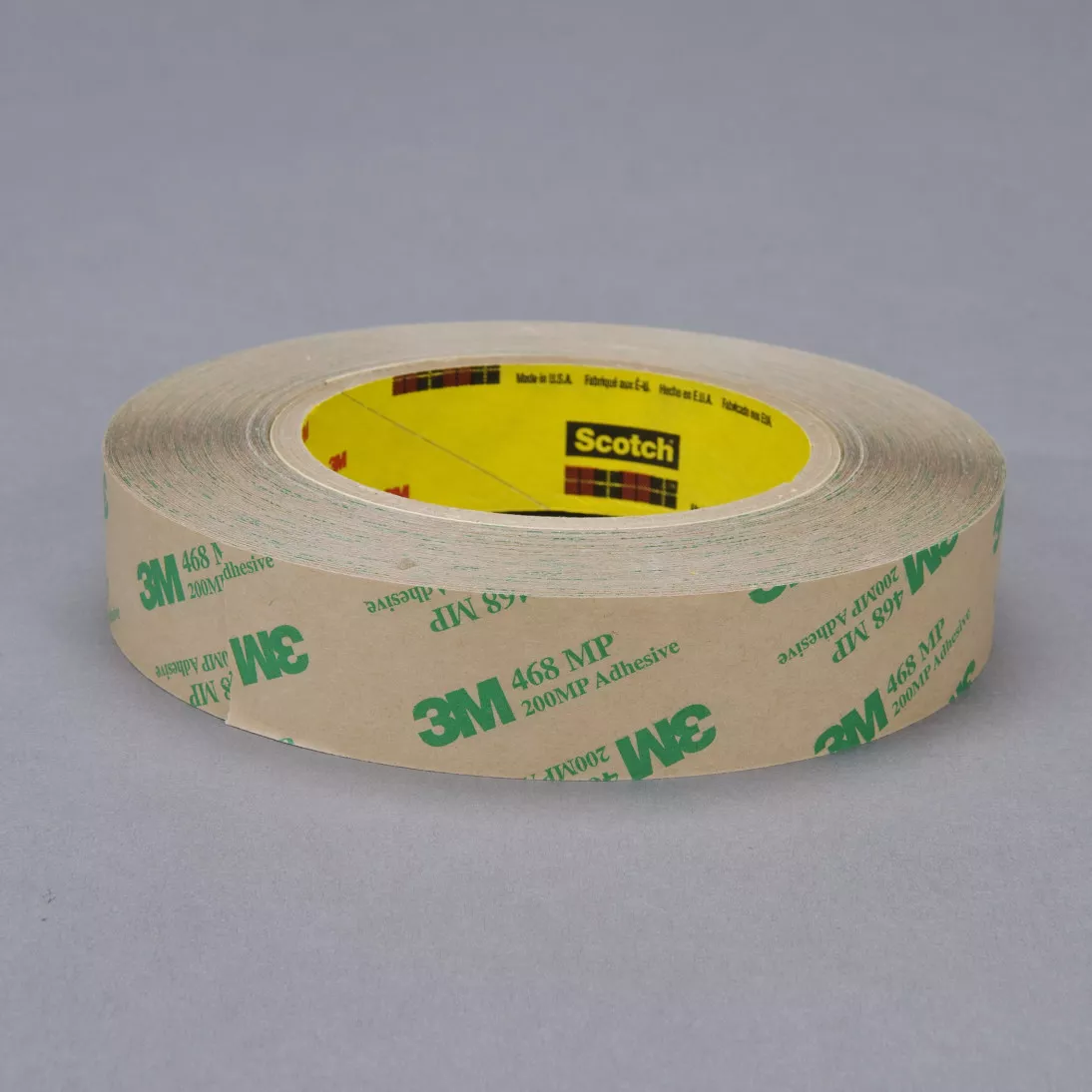 3M™ Adhesive Transfer Tape 468MP, Clear, 9 3/4 in x 180 yd, 5 mil, 1
roll per case