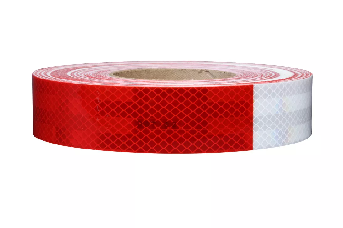 3M™ Diamond Grade™ Conspicuity Markings 983-32, Red/White, DOT, 1.5 in x
50 yd, 12/Carton