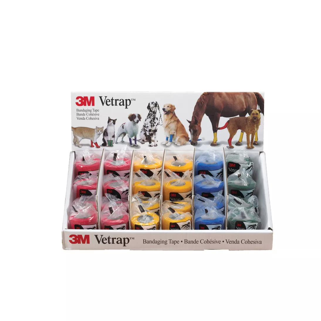 3M™ Vetrap™ Bandaging Tape Assorted Color Display, 2, 3 & 4