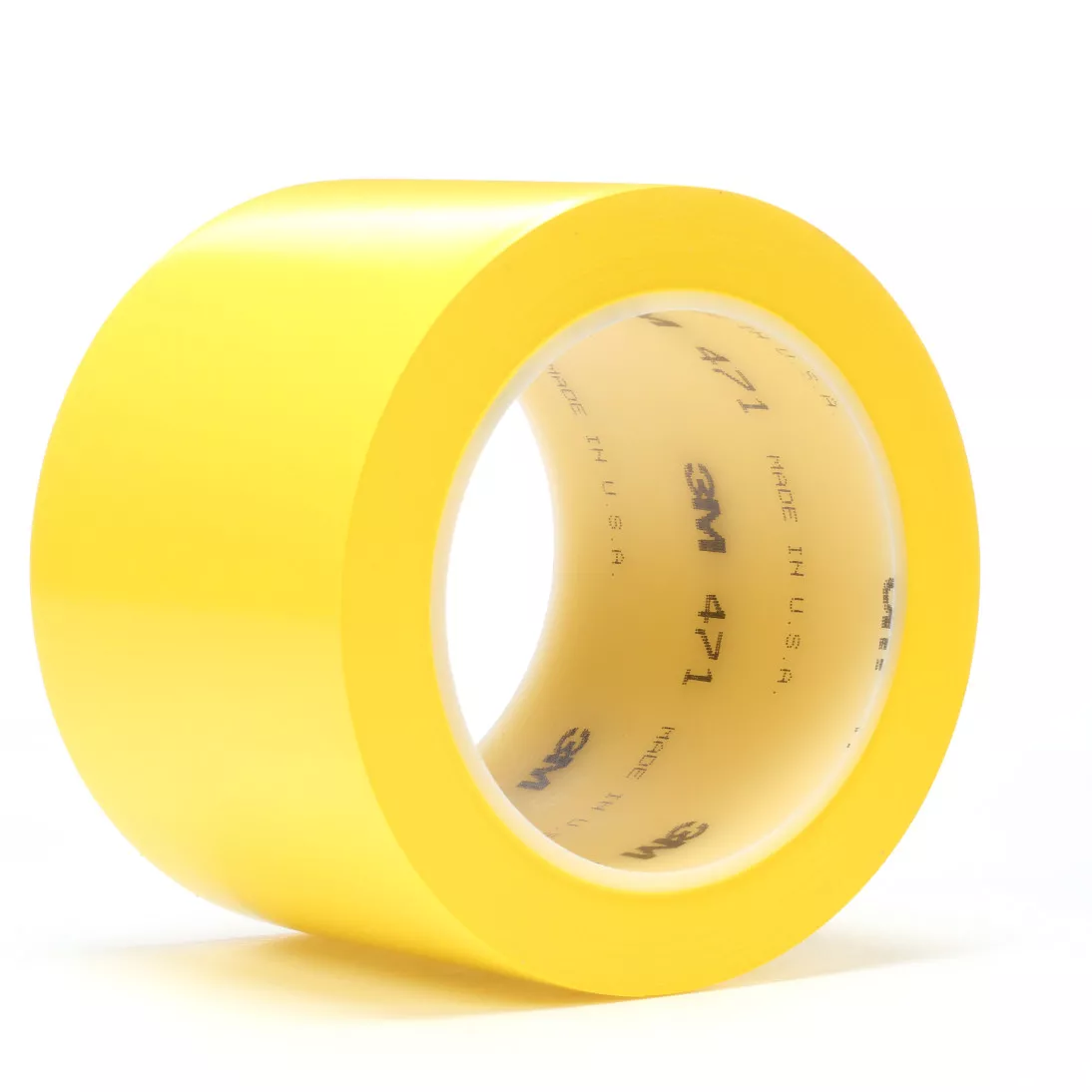 3M™ Vinyl Tape 471, Yellow, 3 in x 36 yd, 5.2 mil, 12 rolls per case