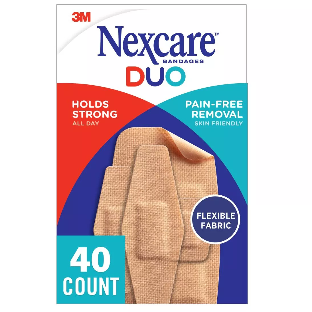 Nexcare™ DUO Bandages DSA-40, Assorted 40 ct