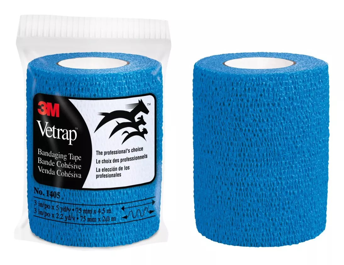 3M™ Vetrap™ Bandaging Tape 1405B BULK, 3 in x 5 yd (75 mm x 4,5 m)