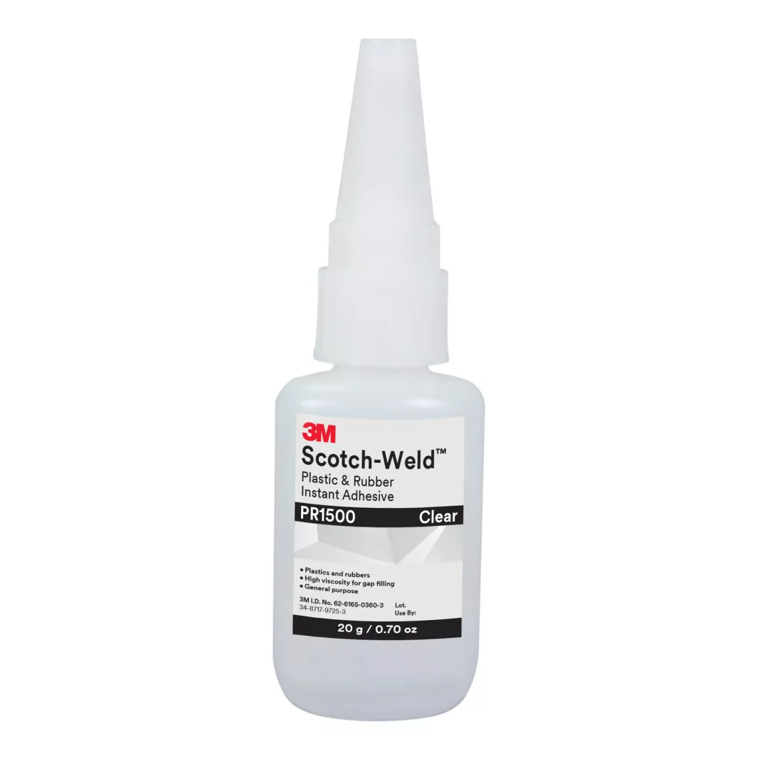 3M™ Scotch-Weld™ Plastic & Rubber Instant Adhesive PR1500, Clear, 20
Gram Bottle, 10/case