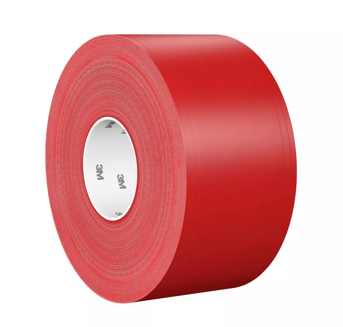 3M™ Durable Floor Marking Tape 971, Red, 4 in x 36 yd, 33 mil, 1 Roll/Case