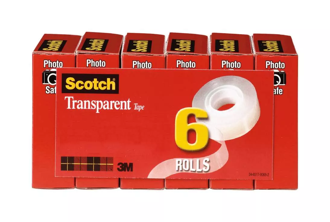 Scotch® Tape 600-6PK 3/4 in x 1296 in