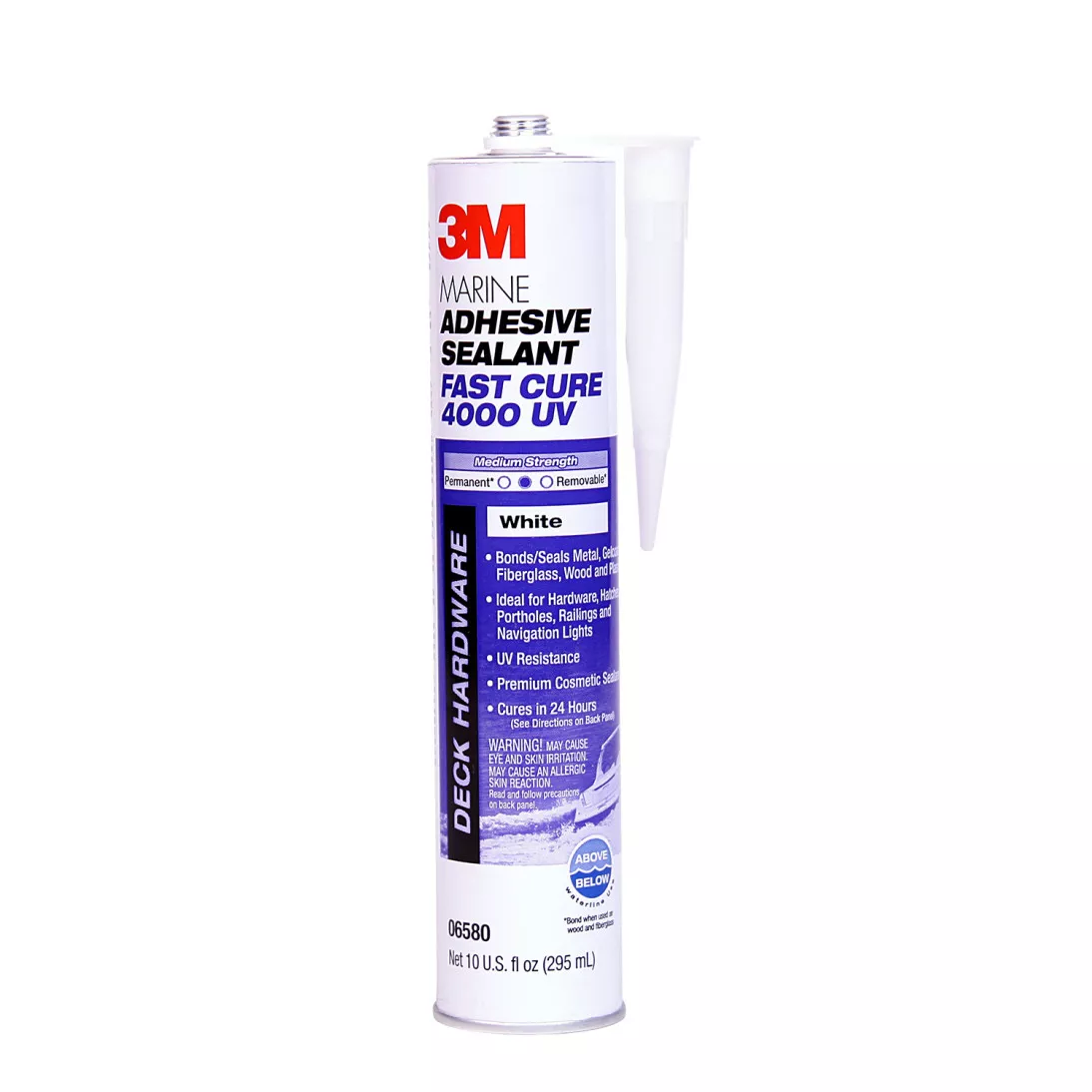 3M™ Marine Adhesive Sealant 4000 UV, PN06580, White, 295 mL Cartridge,
12/Case