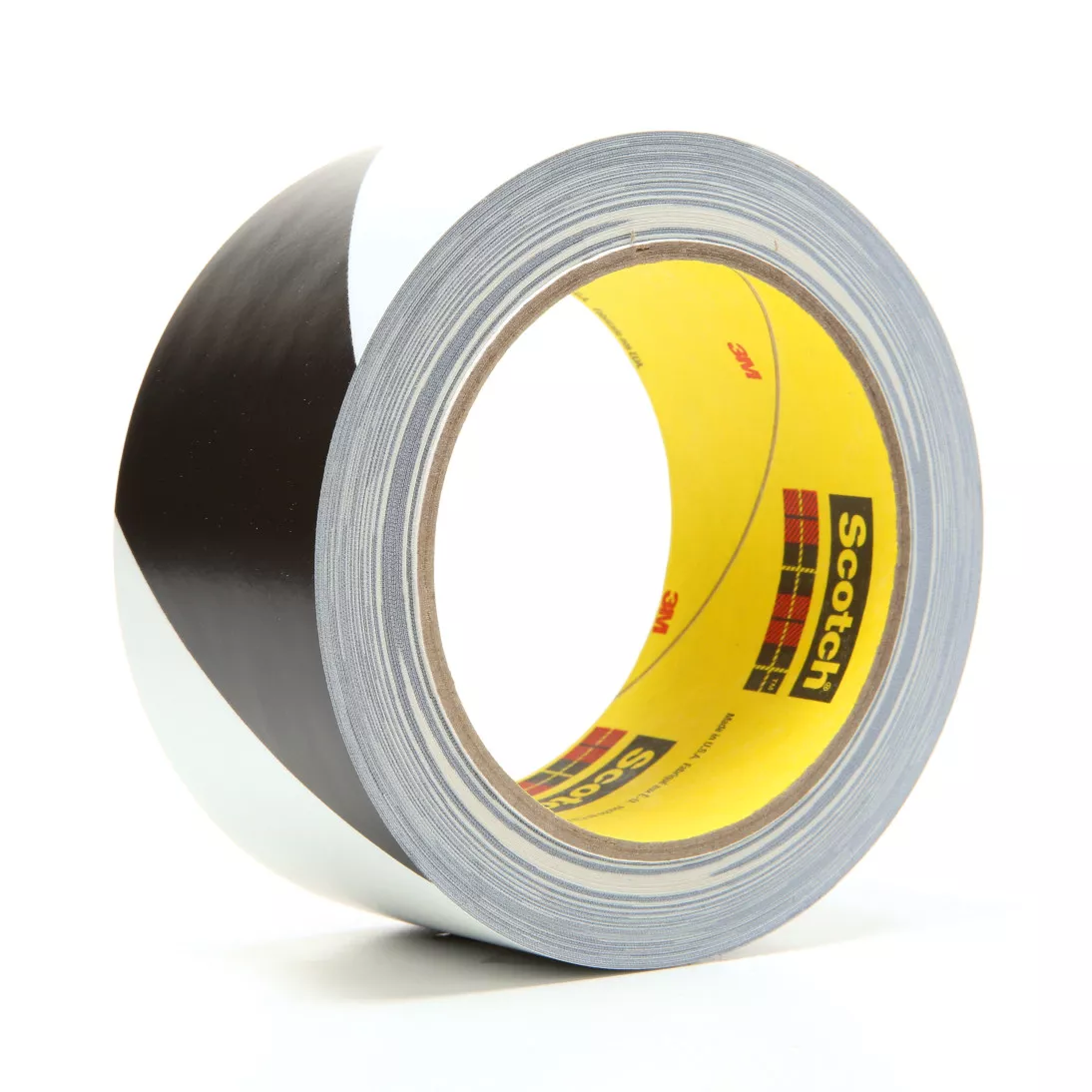 3M™ Safety Stripe Vinyl Tape 5700, Black/White, 2 in x 36 yd, 5.4 mil, 24 Roll/Case