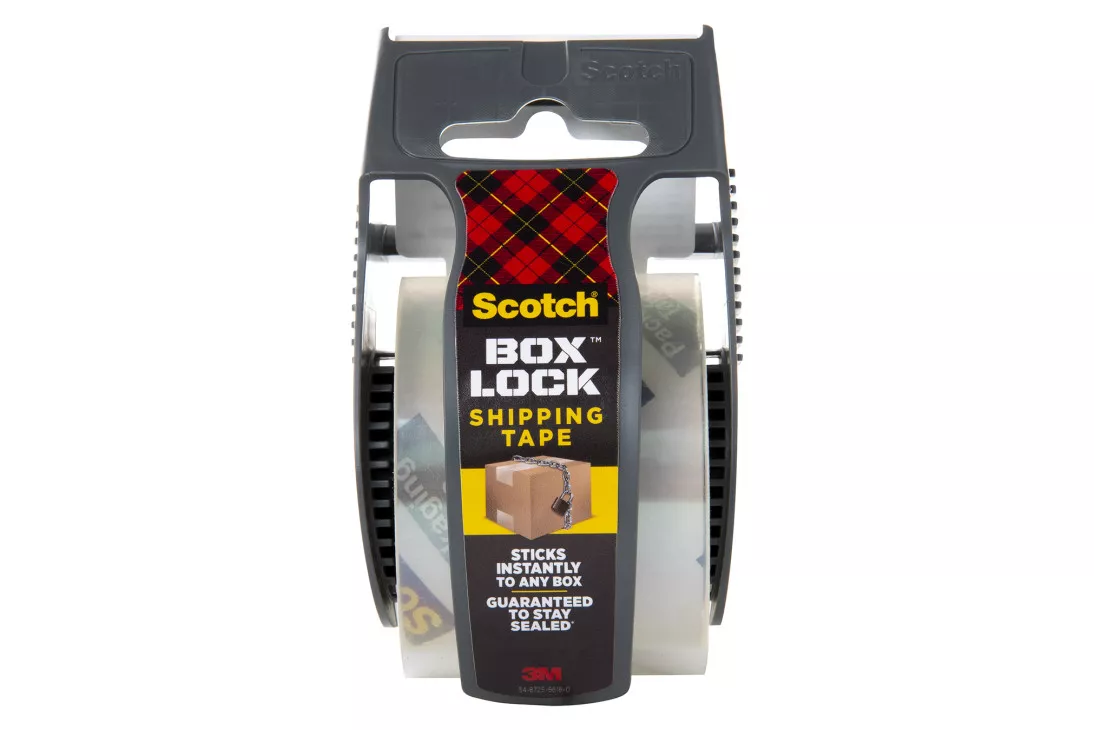 Scotch® Box Lock™ Shipping Tape 195L-6-6CC, 1.88 in x 27.7 yd (48 mm x 25.4 m) 6 Pack