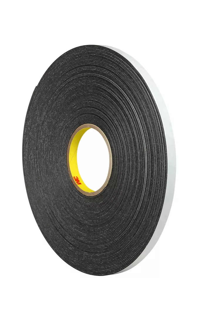 3M™ Double Coated Polyethylene Foam Tape 4466, Black, 3/4 in x 36 yd, 62
mil, 12 rolls per case
