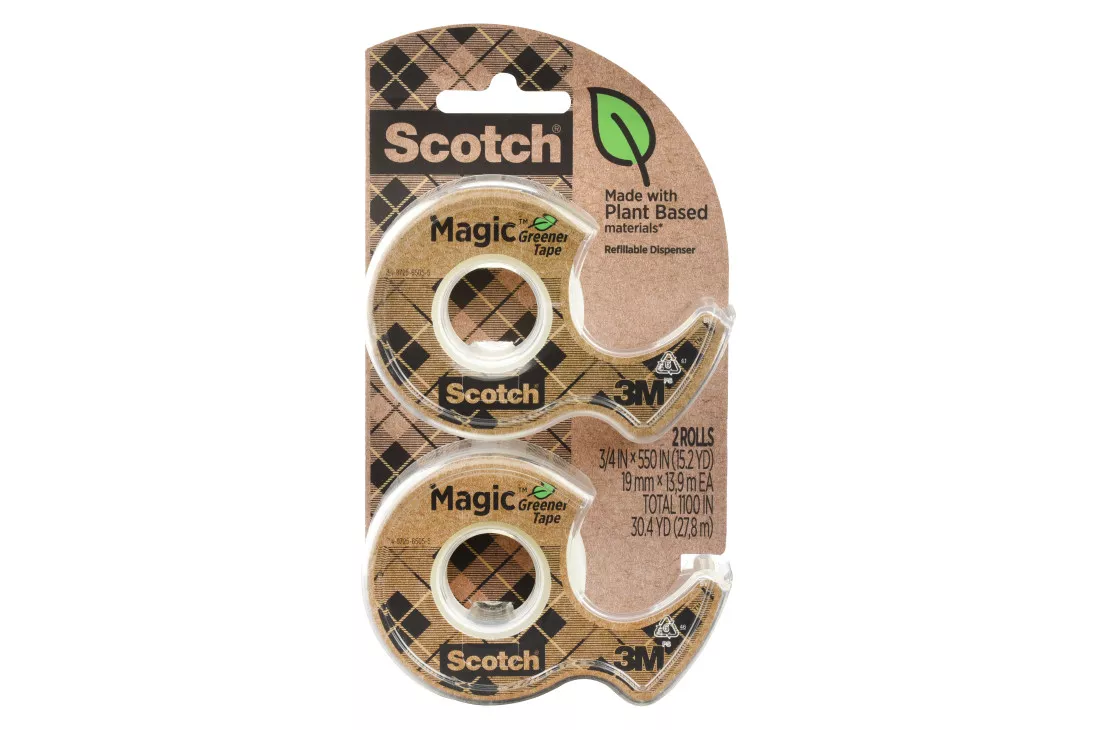 Scotch® Magic™ Greener Tape 123DM-2, 0.75 in x 550 in (19 mm x 13.9 m)