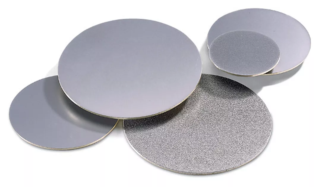 3M™ Diamond Metal Bond PSA Disc 6MB8, 15 Mic, Gray x 5 in x NH, Die 500X