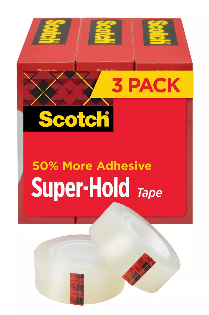 Scotch® Super-Hold Tape, 700S3, 3/4 in x 800 in (19 mm x 20,3 m), 3/Pack