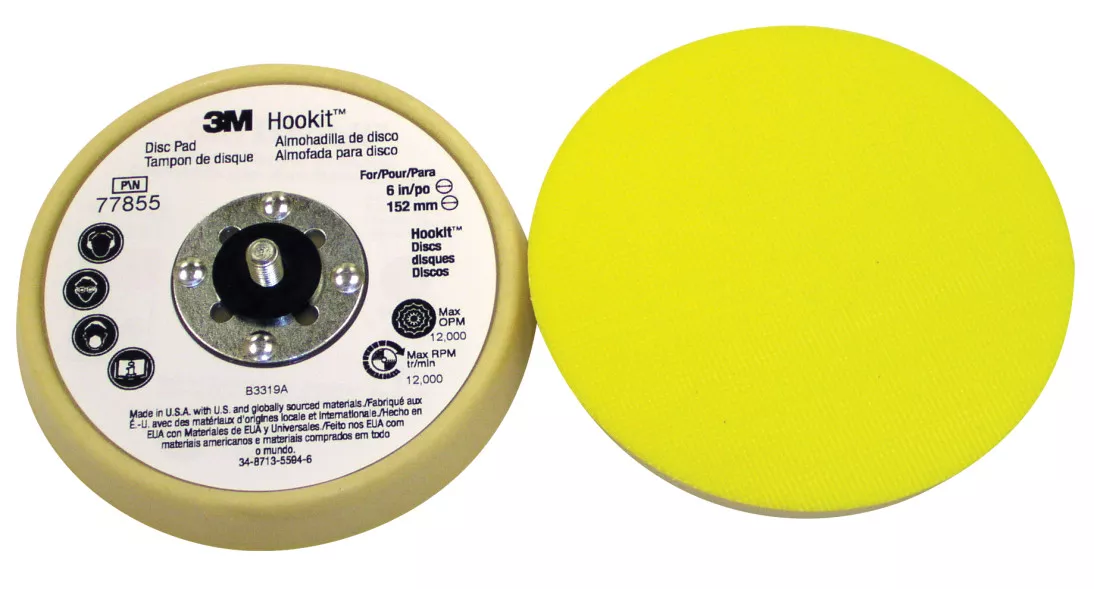3M™ Hookit™ Low Profile Finishing Disc Pad 77855, 5 in x 11/16 in
5/16-24 External, 10 ea/Case
