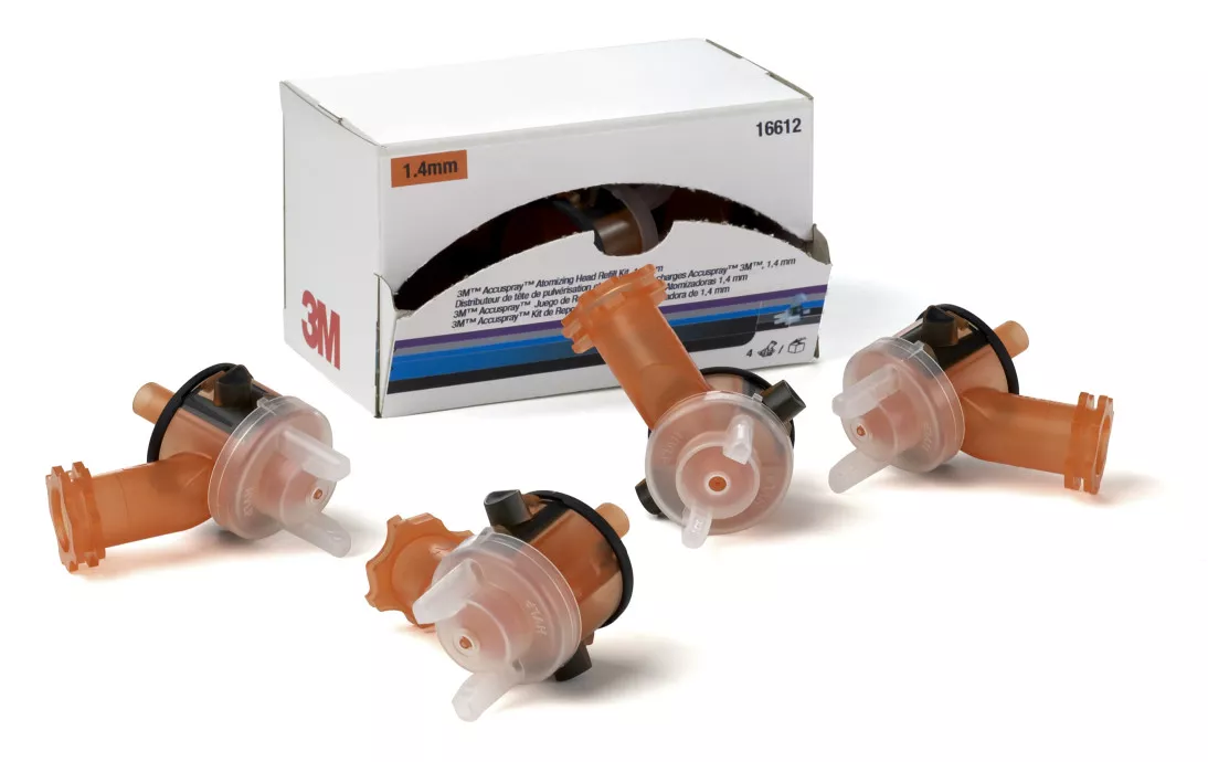 3M™ Accuspray™ Atomizing Head, 16612, Orange, 1.4 mm, 4 per kit, 6 kits
per case
